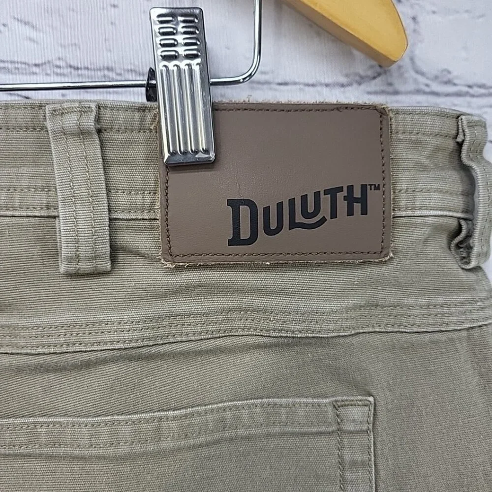 Duluth Trading Flex Fire Hose Slim Fit Mens Sz 40X30 Tan Pants Flaw Tiny Spots‎
